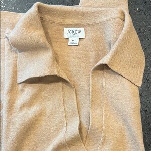 J. Crew Women's V-Neck Sweater in Warm Tan